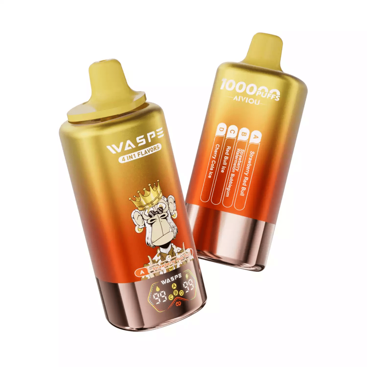 waspe 100k Fragola Red bull & Fragola Anguria Bubblegum & Red Bull Ice & Ciliegia Cola Ice