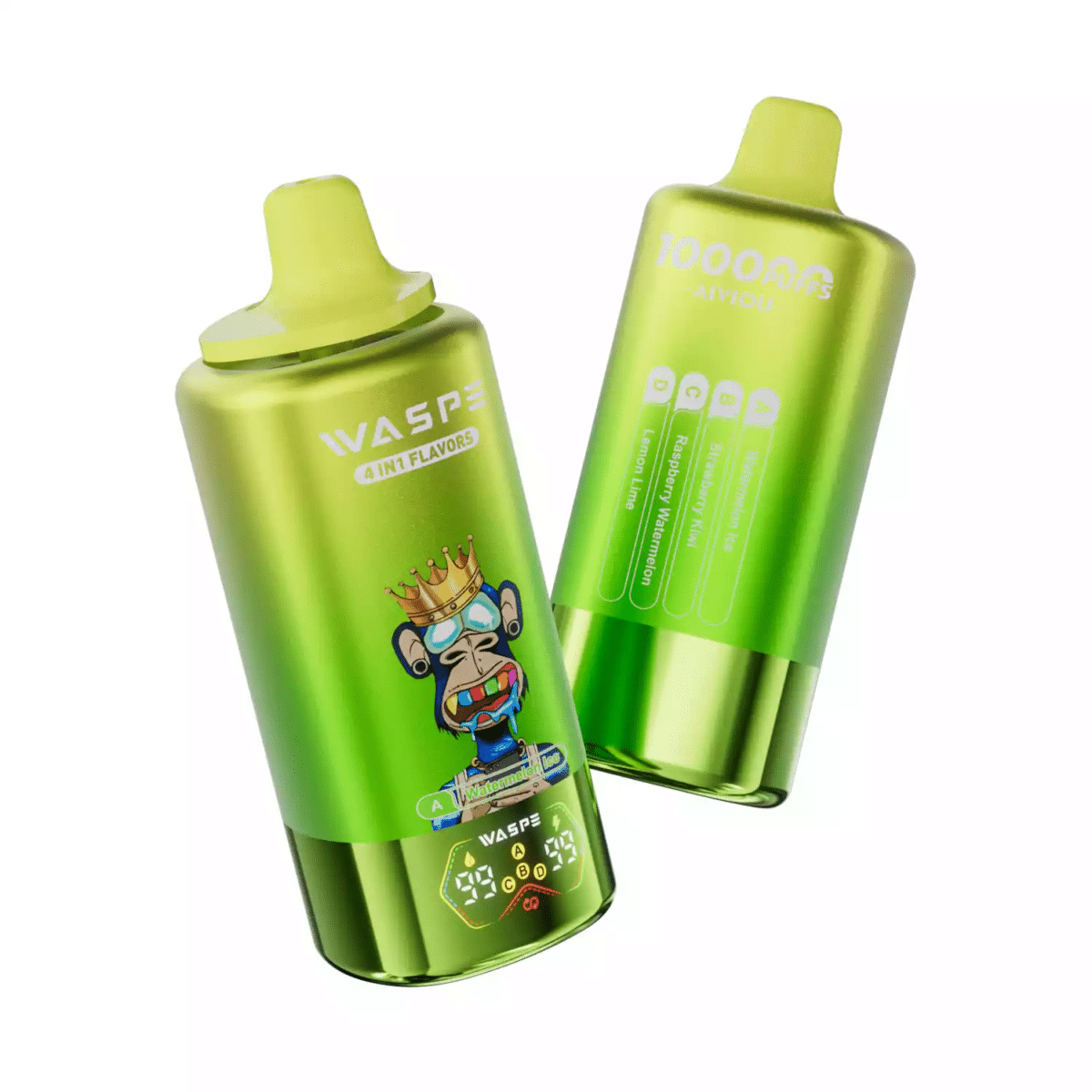 waspe 100k Watermeloenijs & Aardbei Kiwi & Framboos Watermeloen & Citroenlimoen
