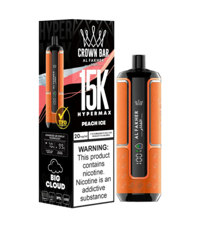 AL FAKHER CROWN BAR 15000 Hypermax PEACH ICE