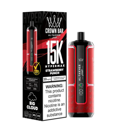 AL FAKHER CROWN BAR 15000 Hypermax STRAW BERRY PUNCH