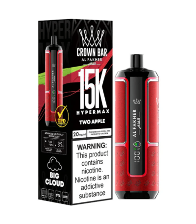 AL FAKHER CROWN BAR 15000 Hypermax TWO APPLE
