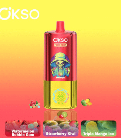 OSKO Triple Sabores 70k Fresa Kiwi+Chicle de Sandía+Hielo de Mango Triple