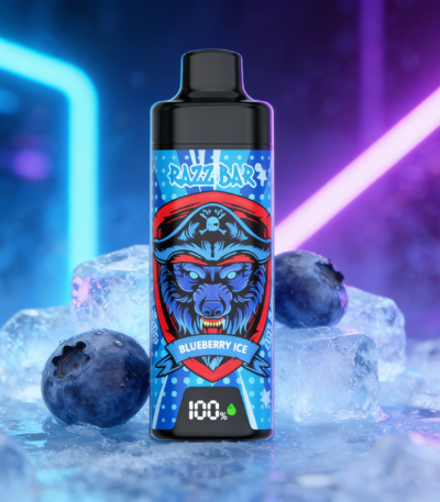 Razz Bar Digital 40K Puff hielo de arándano