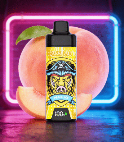 Razz Bar Digital 40K Puff hielo de durazno