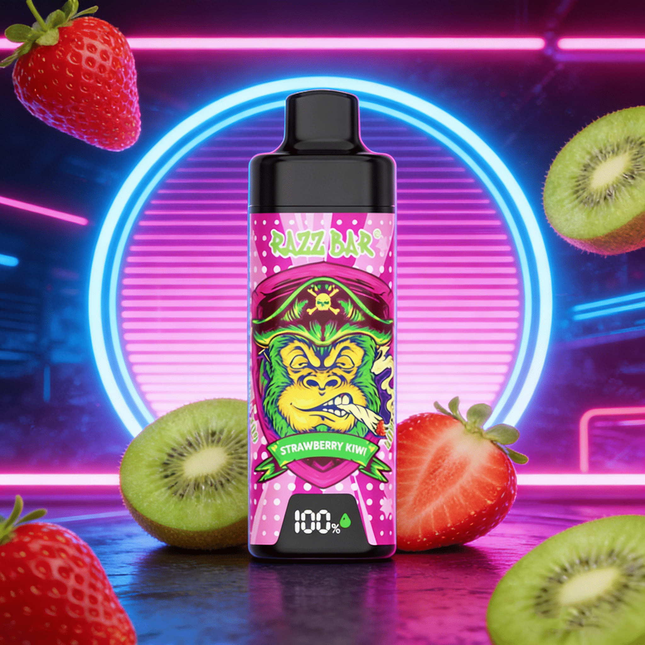 Strawberry Kiwi Razz Bar Digital 40000 Puffs Ship Directly From EU Warehouses
