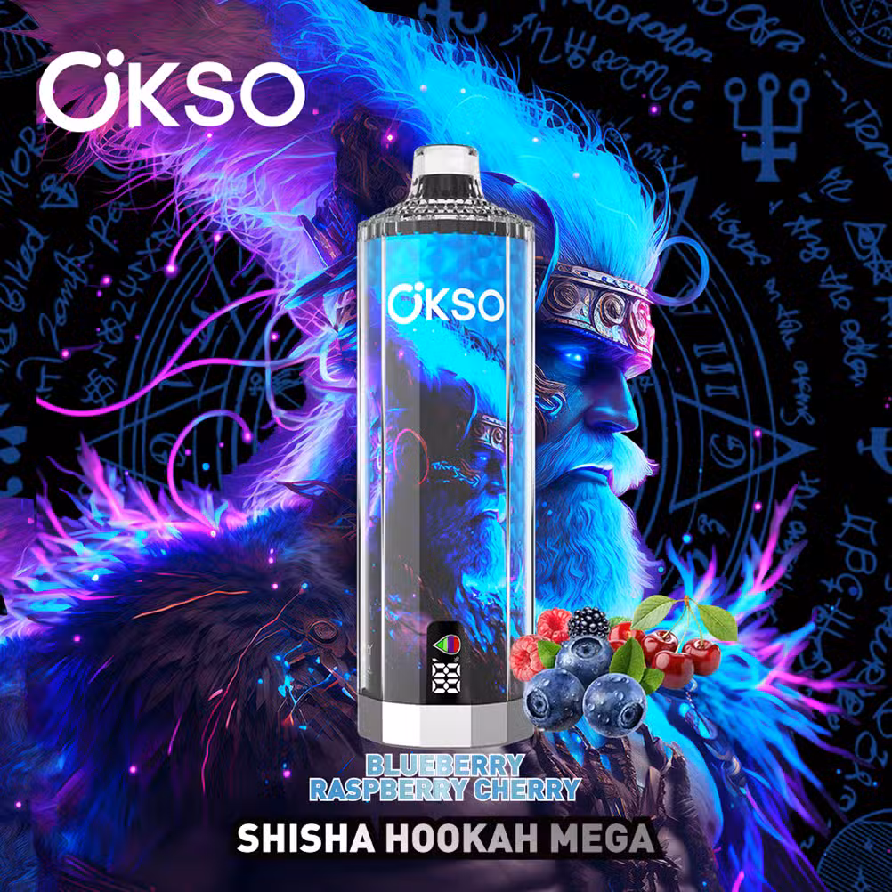 Blueberry Raspberry Cherry OKSO Shisha Hookah Mega 50K Puffs Free Nicotine Salt Hookah Vape