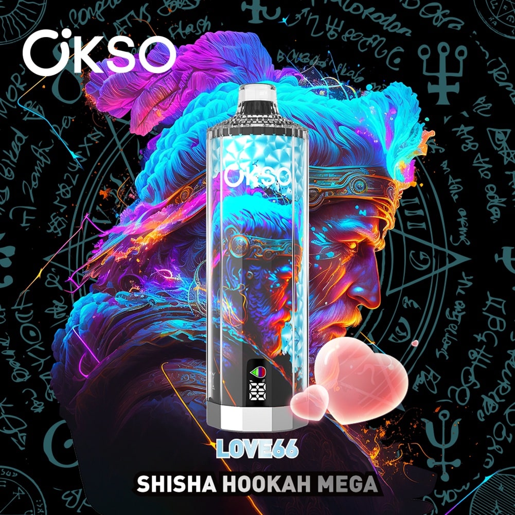 Love 66 OKSO Shisha Hookah Mega 50K Puffs Premium Build Quality Crystal Vape