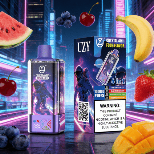 UZY100K Watermelon IceBlue Razz CherryWatermelon Sour PeachPassion Fruit Kiwi