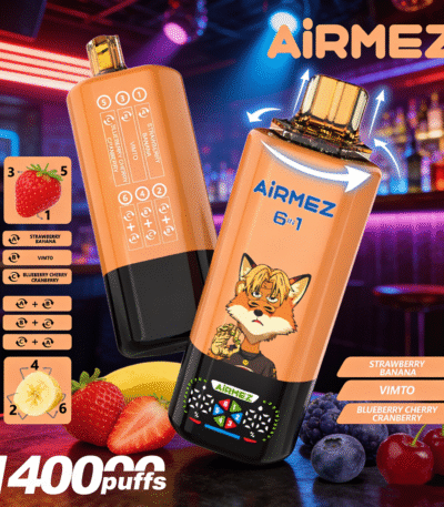 Airemez Fox 140k Jordbær BananVimtoBlåbær Kirsebær Tranebær