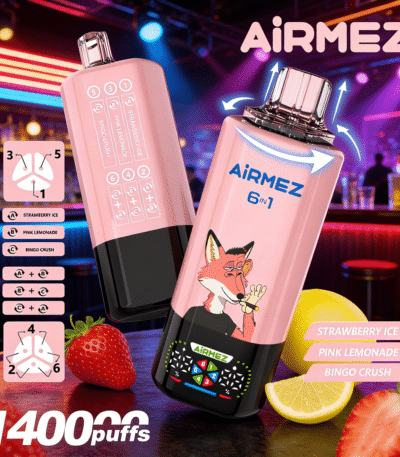 Airemez Fox 140k Jordbær IsRosa LemonadeBingo Crush
