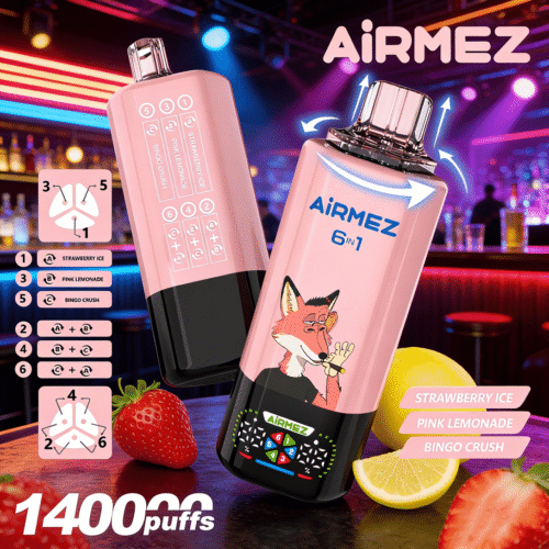 Airemez Fox 140k Jordbær IsRosa LemonadeBingo Crush