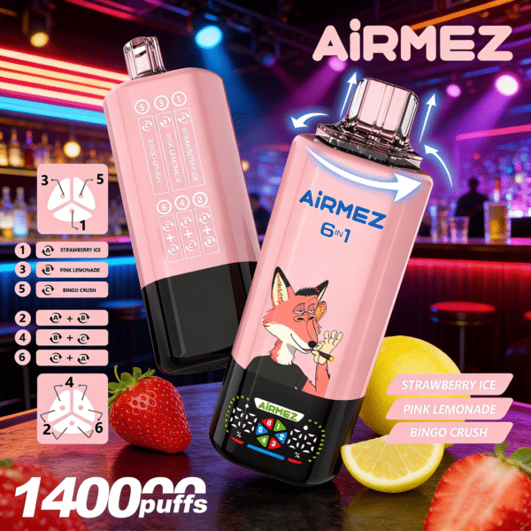 Airemez Fox 140k AardbeienijsRoze LimonadeBingo Crush