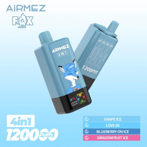 Airmez FOX 120K Viinirypäle JääRakkaus 66Mustikka JäälläLohikäärmehedelmä Jää