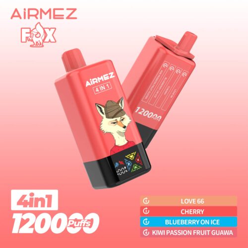 Airmez FOX 120K Love 66CherryBlueberry On IceKiwi Passion Fruit Guawa