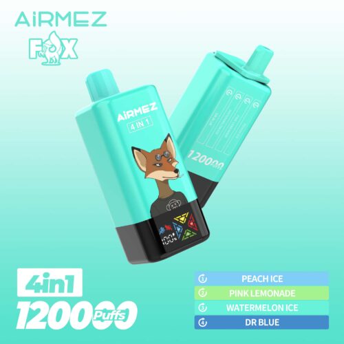 Airmez FOX 120K Pfirsich Eis Pink Lemonade Wassermelonen-Eis Dr. Blue