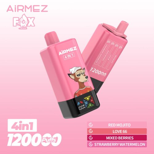 Airmez FOX 120K Roter MojitoLiebe 66Gemischte BeerenErdbeer-Wassermelone