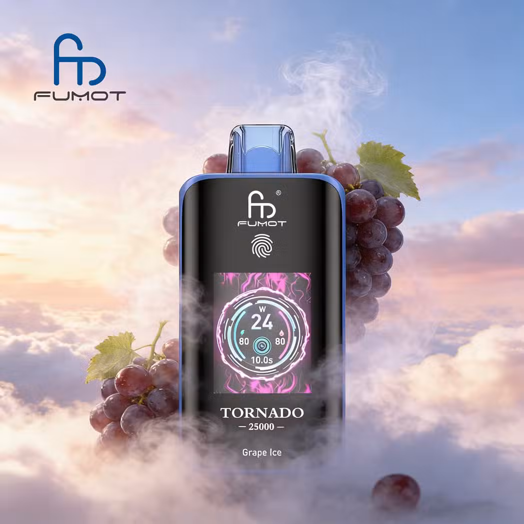 Grape Ice RandM Tornado 25000 Puffs Touch Switch 20ML E Liquid Fumot Vape Wholesale