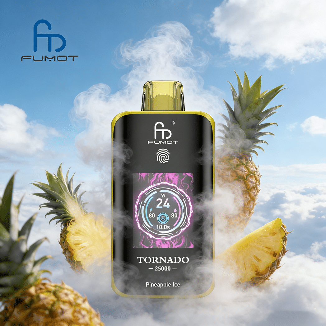 Pineapple Ice RandM Tornado 25000 Puffs 100% Genuine Vape High Quality Wholesale Vape Supplier with Factory Price