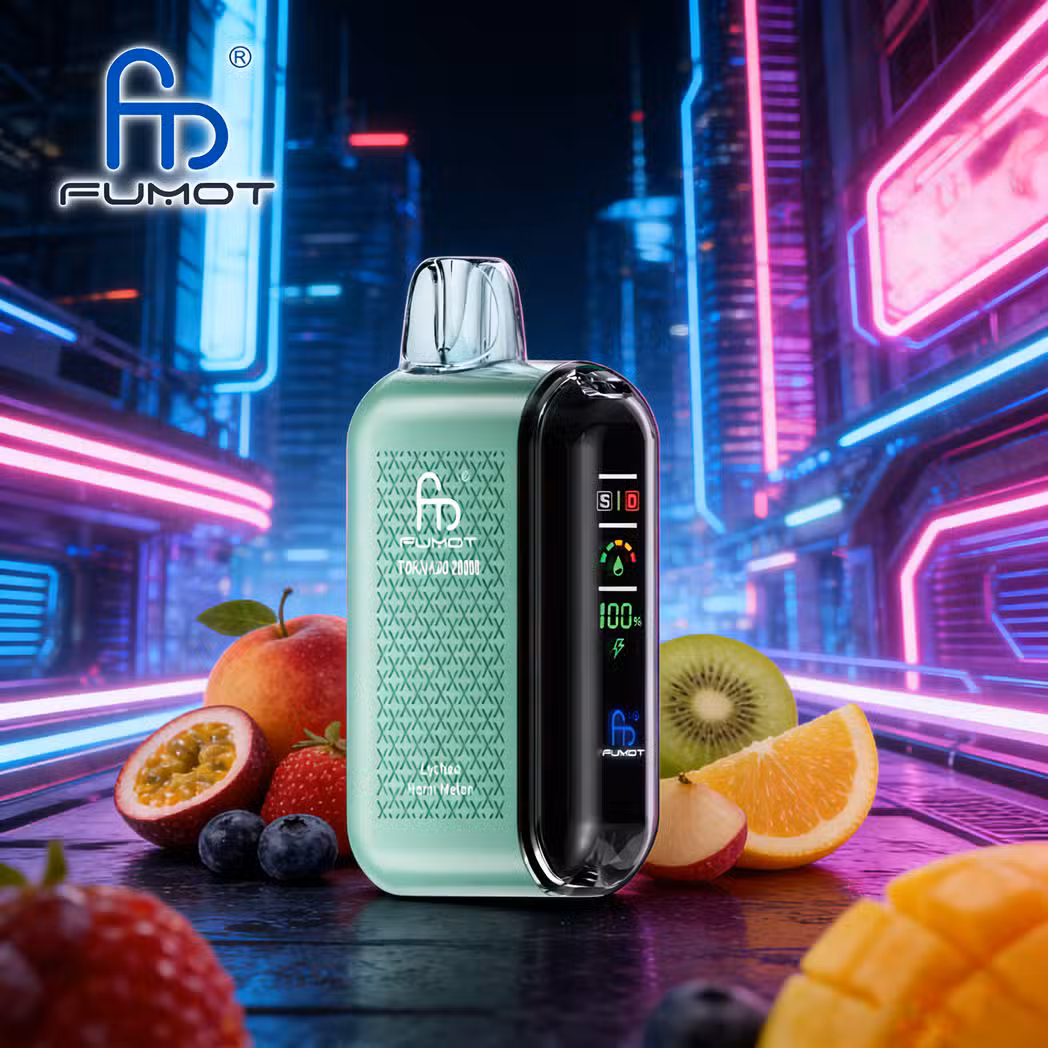 Lychee Hami Melon RandM Tornado 20000 Puffs 0% 2% 3% 5% Nicotine Options Dual Mesh Coil