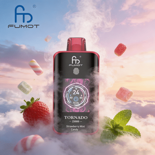 Strawberry Mint Candy RandM Tornado 25000 Puffs