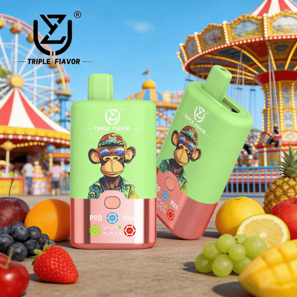 UZY Triple Flavors 60K Puffs Kiwi Fruta de la Pasión GuayabaHielo de ArándanoMango Durazno