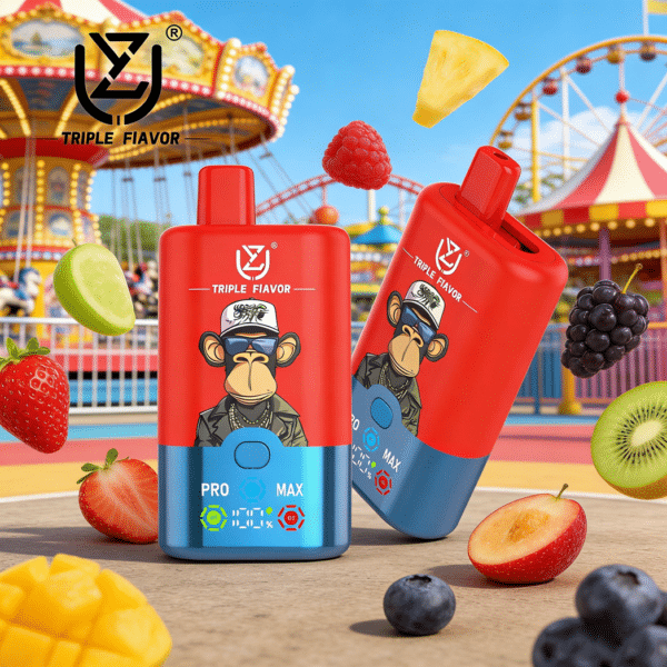 UZY Triple Flavors 60K Πούφς Καρπούζι Πάγος Τριπλό Πεπόνι Πάγος Φράουλα Μπανάνα