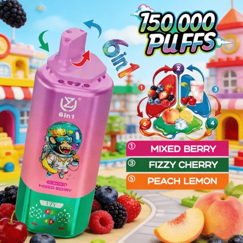 UZY150K Mixed BerryFizzy CherryPeach Lemon