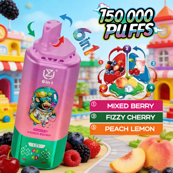 UZY150K Mezcla de BayasFizzy CerezaDurazno Limón