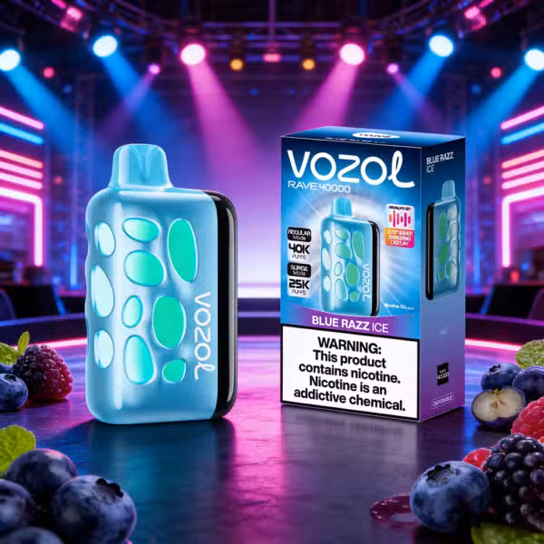 Vozol Rave 40K Blue Razz Ice
