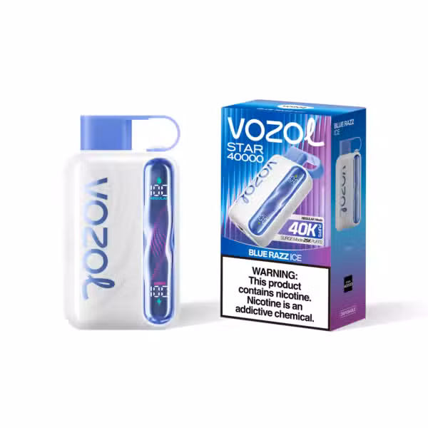 Vozol Star 40K Puffs Blue Razz Ice
