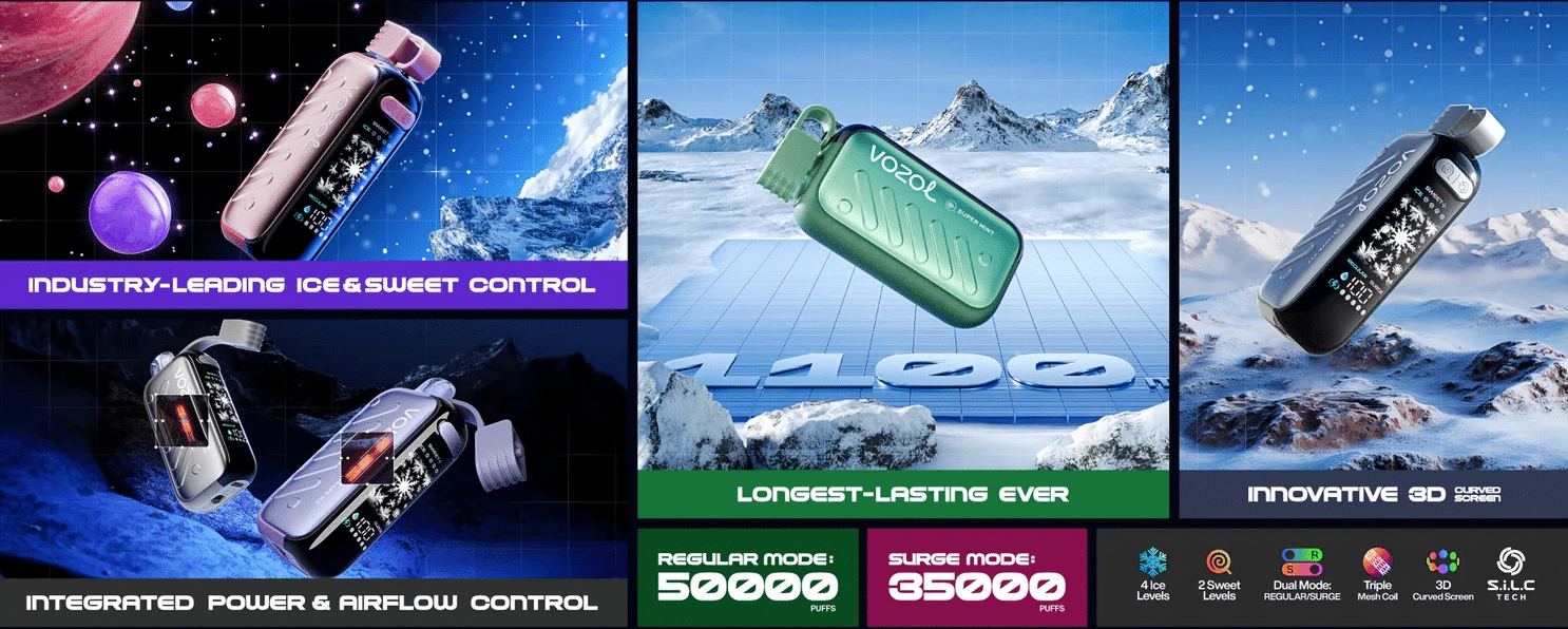 Vozol Gear Ice & Sweet 50K Puffs Banner