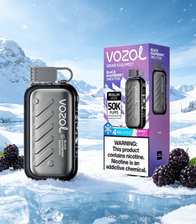 Vozol Gear Ice & Sweet 50.000 boccate Smoothie al lampone nero