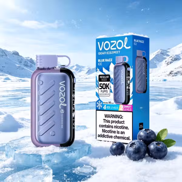 Vozol Gear Ice & Sweet 50K Puffs Blue Razz Ice