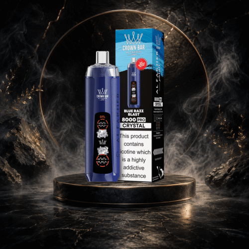 AL Fakher Crystal 8000 Puffs-BLUE RAZZ BLAST