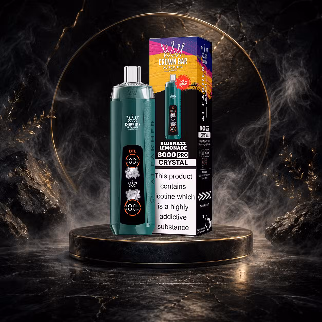 AL Fakher Crystal 8000 Puffs-BLUE RAZZ LEMONADE AL Fakher Crystal 8000 Puffs-BLUE RAZZ LEMONADE