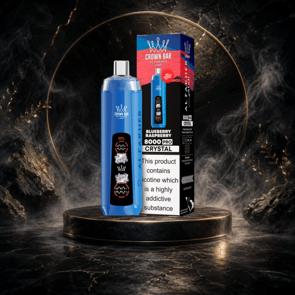 AL Fakher Crystal 8000 Puffs-BLUEBERRY RASPBERRY