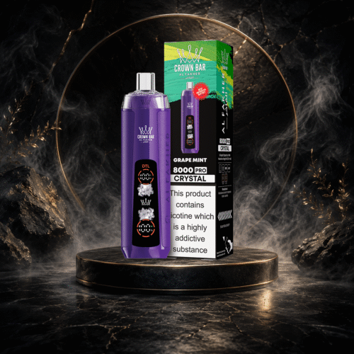 AL Fakher Crystal 8000 Puffs-GRAPE MINT