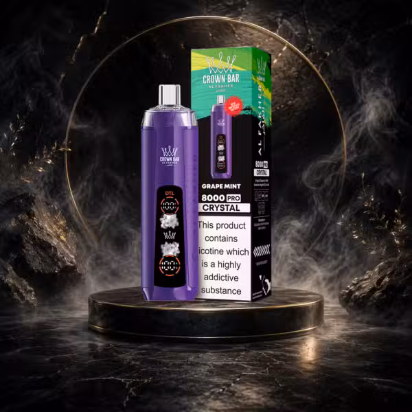 AL Fakher Crystal 8000 Puffs-GRAPE MINT
