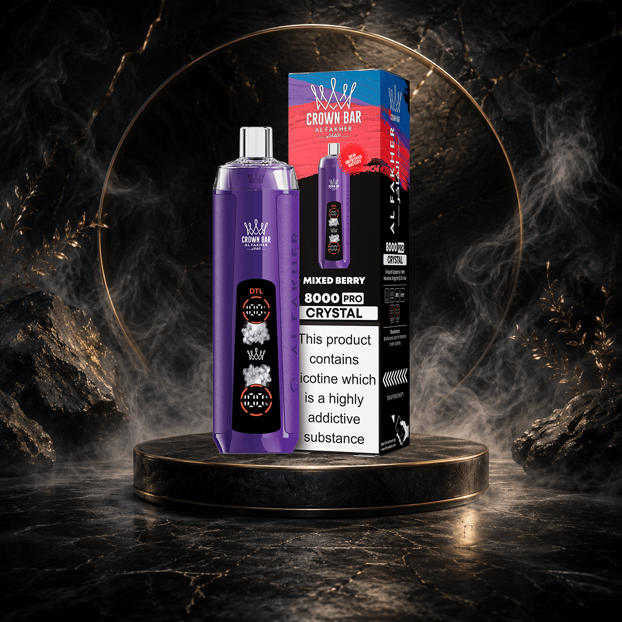 AL Fakher Crystal 8000 Puffs-MIXED BERRY AL Fakher Crystal 8000 Puffs-MIXED BERRY