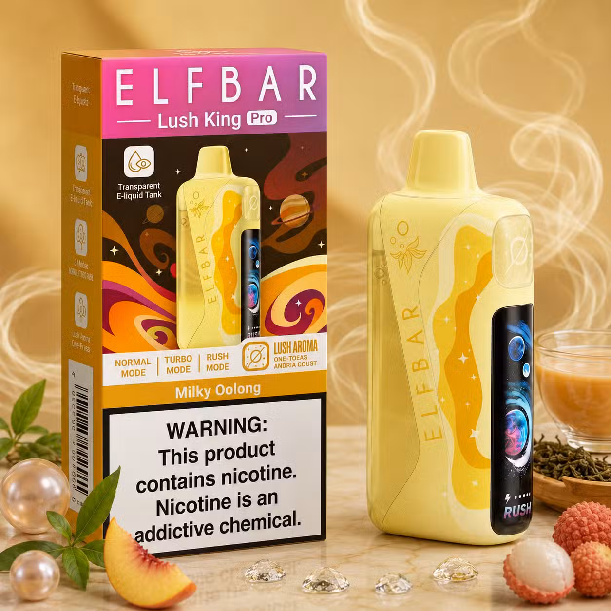 ELF BAR Lush King Pro 40000 Puffs Milky Oolong ELF BAR Lush King Pro 40000 Puffs Milky Oolong