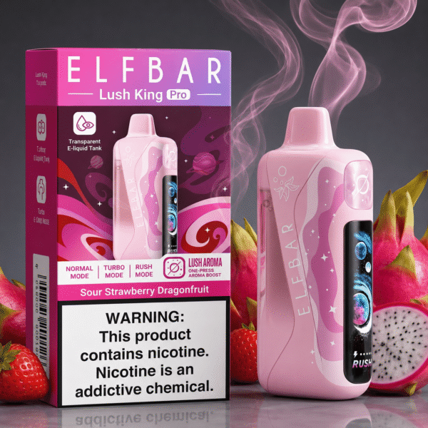 ELF BAR Lush King Pro 40000 Puffs Sour Strawberry Dragonfruit
