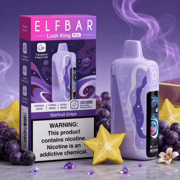 ELF BAR Lush King Pro 40000 Puffs Starfruit Grape