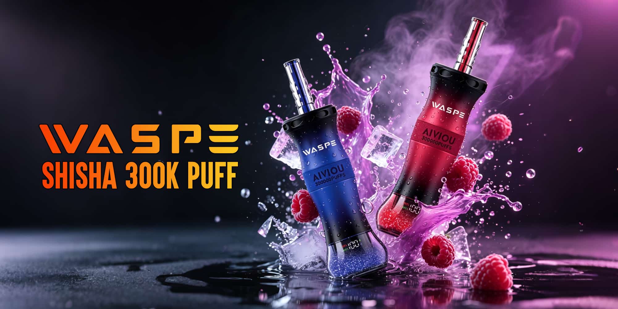 Waspe Shisha Hookah 300K Puffs Banner Waspe Shisha Hookah 300K Puffs Banner