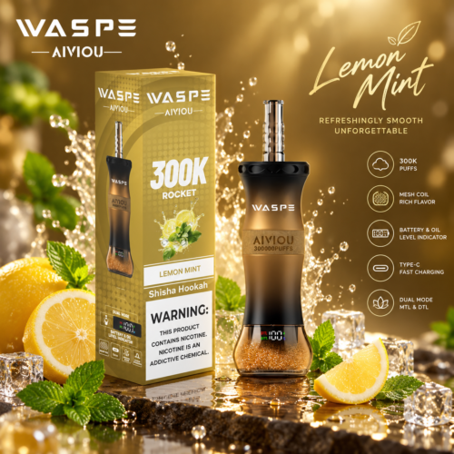 Waspe Shisha Hookah 300K Puffs-Lemon Mint