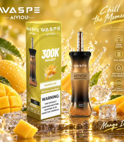 Waspe Shisha Hookah 300K Puffs-Mango Ice