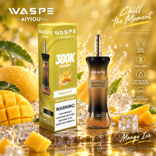 Waspe Shisha Hookah 300K Puffs-Mango Ice