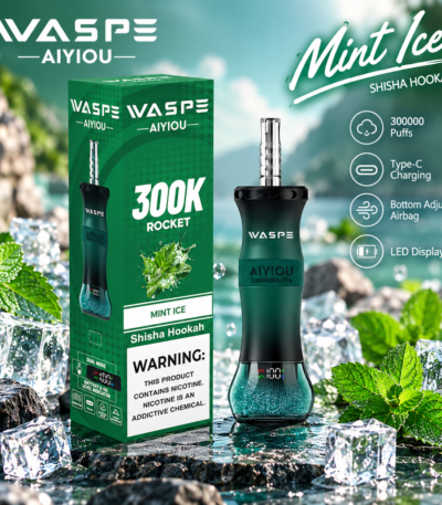 Waspe Shisha Hookah 300K Puffs-Mint Ice
