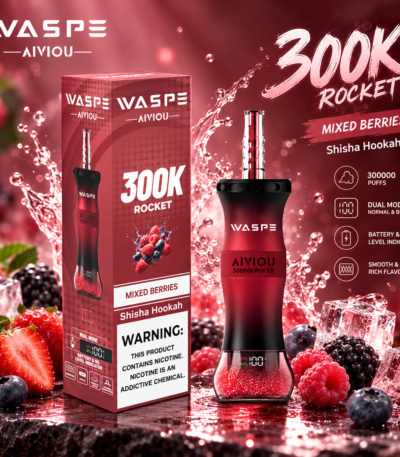 Waspe Shisha Hookah 300K Puffs-Mixed Berries
