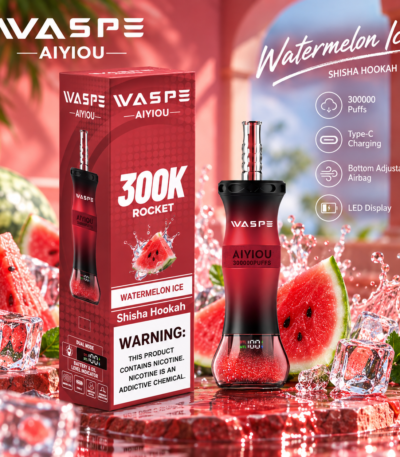 Waspe Shisha Hookah 300K Puffs-Watermelon Ice