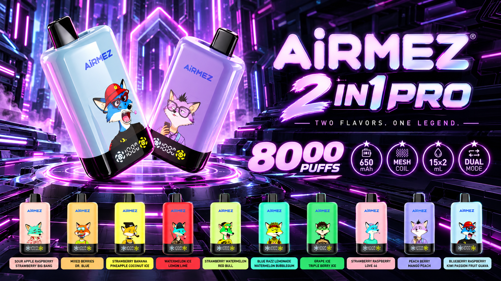 Airmez Fox 80000 Pro 2in1 Banner